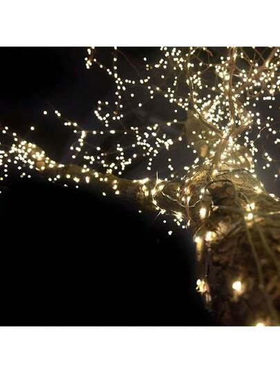 1 قطعة أضواء شمسية مضيئة للخارج 50/100/200/300 LED ، 8 أوضاع من الأسلاك النحاسية المضيئة ، أضواء سلسلة للاحتفالات والحدائق والديكور