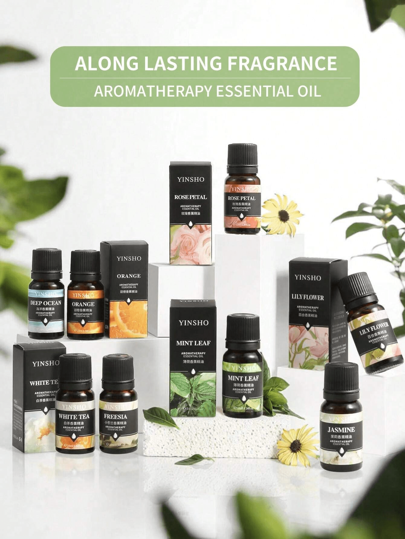 1 قطعة زجاجة تقطير 10مل بزيت أساسي عطري، 100% طبيعي خالص، تحتوي على 16 رائحة مختلفة، مناسبة لأجهزة البخار والمرطبات والتدليك، رائحة دائمة الاستمرار