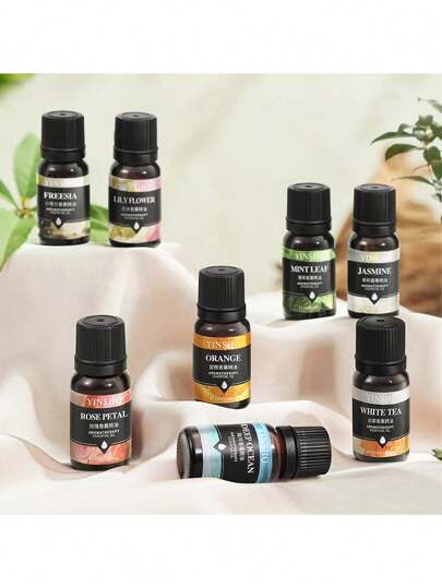 1 قطعة زجاجة تقطير 10مل بزيت أساسي عطري، 100% طبيعي خالص، تحتوي على 16 رائحة مختلفة، مناسبة لأجهزة البخار والمرطبات والتدليك، رائحة دائمة الاستمرار