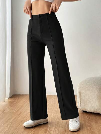 SHEIN EZwear بنطلون بدلة مستقيم أنيق للنساء في فصل الخريف/الشتاء