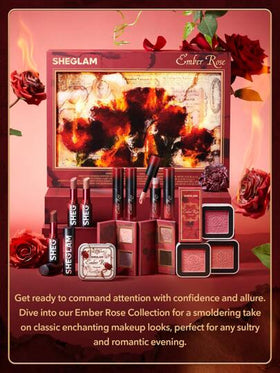 SHEGLAM أحمر خدود كريمي من Ember Rose Eternal Flame-I'M Yours Valentines Gift-علبة أحمر خدود كريمي إلى بودرة-لا يتلاشى-يدوم طويلاً-طبيعي-سهل الاستخدام حمره بلشر علامة تجارية جمال مكياج ميكب مستحضرات تجميل للنساء الفتيات مثالي لفصل الشتاء الربيع مثالي ل- Y