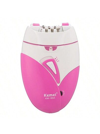 Kemei آلة كهربائية لإزالة الشعر للسيدات من الجذر بعلامة تجارية كيمي طراز KM-189A، مزيل شعر للنساء، شفرة حلاقة مجرفة للجسم والإبط والساق والبيكيني والأجزاء الخاصة،ماكينة تنظيف لإزالة الشعر بدون ألم.