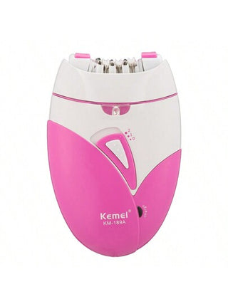 Kemei آلة كهربائية لإزالة الشعر للسيدات من الجذر بعلامة تجارية كيمي طراز KM-189A، مزيل شعر للنساء، شفرة حلاقة مجرفة للجسم والإبط والساق والبيكيني والأجزاء الخاصة،ماكينة تنظيف لإزالة الشعر بدون ألم.