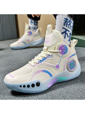 أحذية كرة السلة للرجال، أحذية رياضية مريحة مقاومة للصدمات وغير قابلة للانزلاق