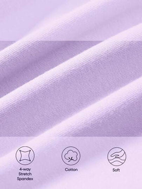 Cozy Pixies مجموعة ملابس داخلية رباعية للأطفال الرضع البنات تشمل قطعتين للأعلى والأسفل برقبة دائرية وأكمام طويلة مزينة بنمط فيل كرتوني ولون صلب