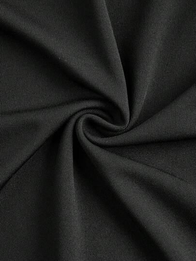 SHEIN PETITE CURVE سراويل ضيقة ذات خصر عالي مصممة بشكل متقاطع للنساء البدينات، مناسبة للربيع وعيد الحب والكرنفال، للاستخدام اليومي والترفيه والمكتب والتخرج