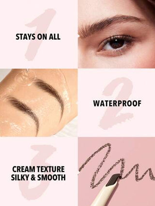 SHEGLAM قلم حواجب Better Brows طويل الأمد-لون بني بني مقاوم للماء، قلم حواجب أوتوماتيكي سهل التلوين، ناعم كالحرير، تشكيل طبيعي، تحديد الخطوط العريضة، ملء مكياج الحواجب عيد الأب التخرج عيد الميلاد العطلة الربيع الصيف Y2K فاخر أزياء مكياج مستحضرات...