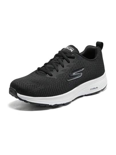 Skechers أحذية الرجال للرياضة والجري، حذاء رياضي خفيف من الشبكة 220375-BKW