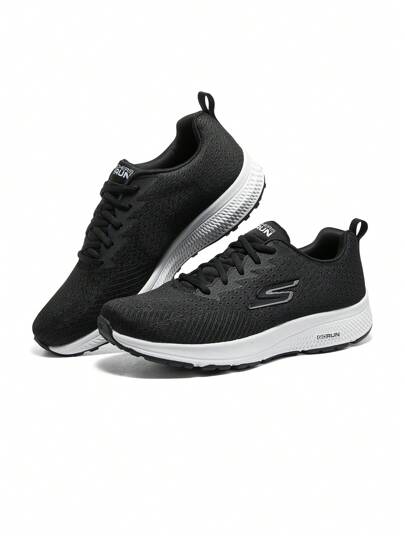 Skechers أحذية الرجال للرياضة والجري، حذاء رياضي خفيف من الشبكة 220375-BKW