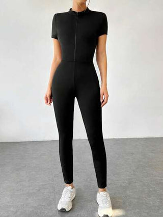 EZwear بذلة نسائية ذات سحاب أمامي بلون خالص من Unitard