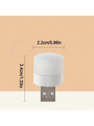 مصباح ليلي بوصلة Mini Usb يو اس بي 10 قطع بإضاءة دافئة بيضاء و حماية للعين عند قراءة الكتب، مصباح ليلي بلوج يو اس بي للحاسوب والهاتف المحمول للشحن، مصباح ليلي بقيادة ليد