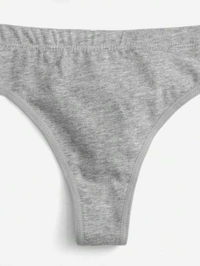 SHEIN طقم لانجري برا وبنطلون داخلي صلب من 3 حزم