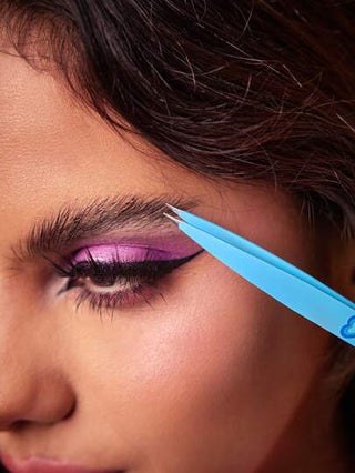 THE POWERPUFF GIRLS X SHEIN مجموعة 3 قطع ملقط الحواجب بنقشات ملونة للزهرة القلب والفقاعات والتوليبا