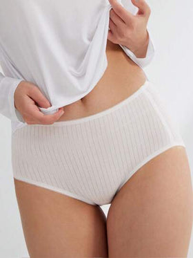 LUVLETTE 3 حزمة من الملابس الداخلية القطنية الأساسية ذات الخصر العالي للنساء بدون ظهور - أبيض - مريحة وضرورية مناسبة أيضًا للمراهقات والفتيات الصغيرات