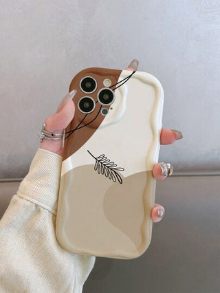 حالة هاتف من مادة TPU مع لون الورقة وحماية للكاميرا، تصميم بسيط وجميل متوافق مع IPhone 11/12/13/13 برو ماكس/14 برو ماكس، IPhone 15/15 برو/15 بلس/15 برو ماكس، 16 برو ماكس، سلسلة