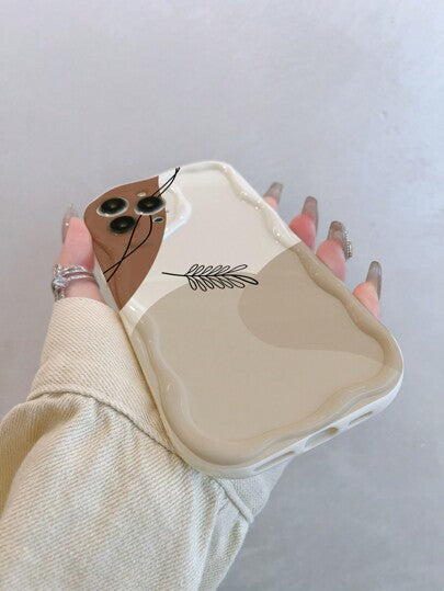 حالة هاتف من مادة TPU مع لون الورقة وحماية للكاميرا، تصميم بسيط وجميل متوافق مع IPhone 11/12/13/13 برو ماكس/14 برو ماكس، IPhone 15/15 برو/15 بلس/15 برو ماكس، 16 برو ماكس، سلسلة