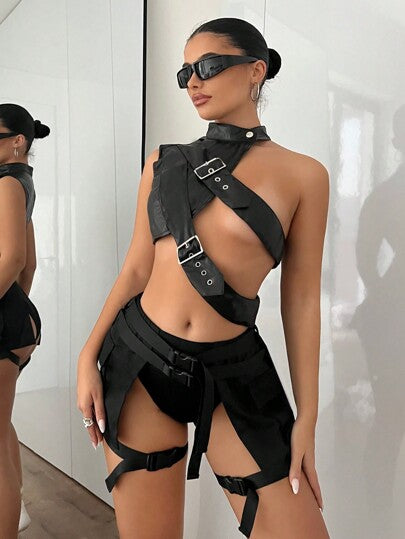 SHEIN ICON سروال قصير جداً للتدريب بجيب ثلاثي الأبعاد