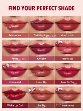 SHEGLAM أحمر شفاه Take A Hint-So Fly ملمع شفاه متغير اللون يدوم طويلاً بلمسة نهائية شديدة اللمعان طوال اليوم ومرطب غير لزج للشفاه الجافة أحمر شفاه سائل Pink روج تنت أرواج علامة تجارية جمال مكياج ميكب مستحضرات تجميل للنساء الفتيات مثالي لفصل الشتاء الربيع