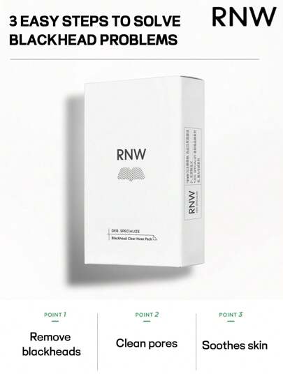 RNW 5 دورات علاجية، 10 قطعة شرائط الأنف، إزالة الرؤوس السوداء، مناسبة للبشرة الدهنية، تنظيف لطيف، يفتح المسام فوراً، 6 جرام * 5 قطع + 4 جرام * 5 قطع