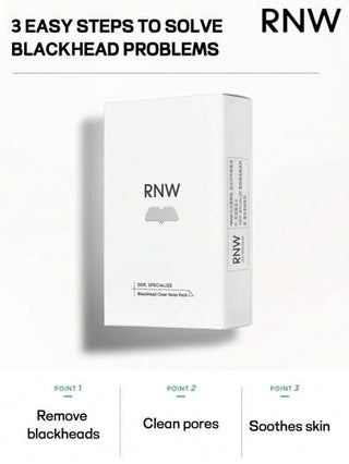 RNW 5 علاجات 10 قطع شرائط فردية لإزالة نقاط السواد في الأنف، شرائط أنف لإزالة نقاط السواد على البشرة الدهنية، تنظيف لطيف مع إزالة انسداد المسام فورًا، 6غ * 5قطع + 4غ * 5قطع
