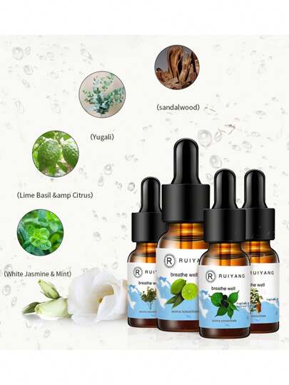 قطعة واحدة من الزيت العطري الأساسي بالزهور سعة 10مل - عطر فاخر للمبخرات وأجهزة الترطيب والعلاج بالعطور - برائحة الأناناس والتوت العليق والبرتقال الحلو والليمون والكرز والجريب فروت والخوخ شبه الناضج، المستخدم للاسترخاء وتحسين المزاج