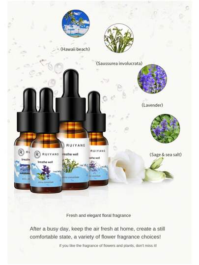 قطعة واحدة من الزيت العطري الأساسي بالزهور سعة 10مل - عطر فاخر للمبخرات وأجهزة الترطيب والعلاج بالعطور - برائحة الأناناس والتوت العليق والبرتقال الحلو والليمون والكرز والجريب فروت والخوخ شبه الناضج، المستخدم للاسترخاء وتحسين المزاج