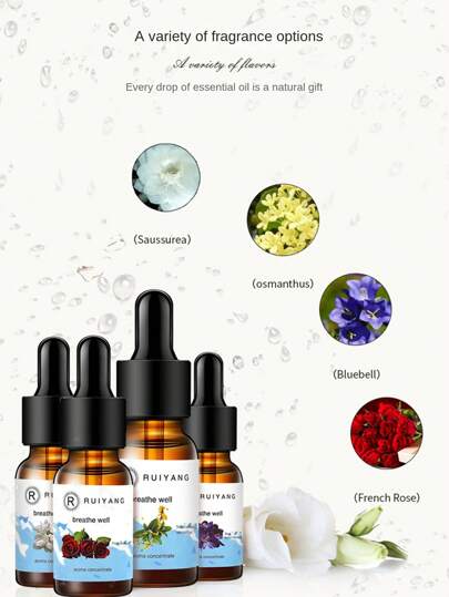 قطعة واحدة من الزيت العطري الأساسي بالزهور سعة 10مل - عطر فاخر للمبخرات وأجهزة الترطيب والعلاج بالعطور - برائحة الأناناس والتوت العليق والبرتقال الحلو والليمون والكرز والجريب فروت والخوخ شبه الناضج، المستخدم للاسترخاء وتحسين المزاج