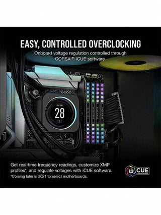 CORSAIR ذاكرة سطح المكتب من Corsair DOMINATOR PLATINUM RGB DDR5 بسعة 32 جيجابايت و 64 جيجابايت وسرعة 6000 و 7200 و 7600 ميجا هرتز مع تحسين لنظام Intel، مزودة بنظام تبريد DHX وتقنية XMP 3.0