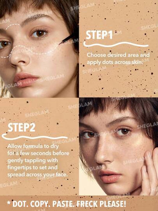 SHEGLAM لون Freck Please Freckle Tint-Tan Smudge Tint مقاوم للماء يدوم طويلاً طبيعي متعدد الاستخدامات سائل تحديد الوجه الناعم مكياج وعيد الميلاد والشتاء تحديد الوجه والبرونزر عيد الأب التخرج عيد الميلاد العطلة الربيع الصيف Y2K فاخر أزياء مكياج...