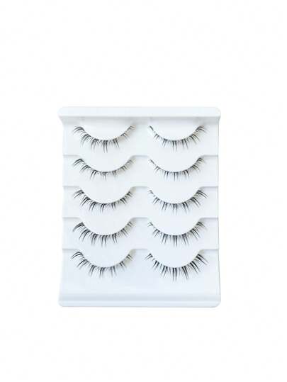 Beauty Showme 5 أزواج تمديدات العين السفلية للرموش، مجموعة أطقم رموش سفلية وعلوية زائفة للرموش السفلية مع تجعيد J الآسيوي، ذيل السنجاب والرموش المنسدلة وتجعيد J لكل رمشة، كورية، مجموعة منفردة للرموش السفلية زائفة، رموش سفلية صغيرة وزائفة، مع كتل...