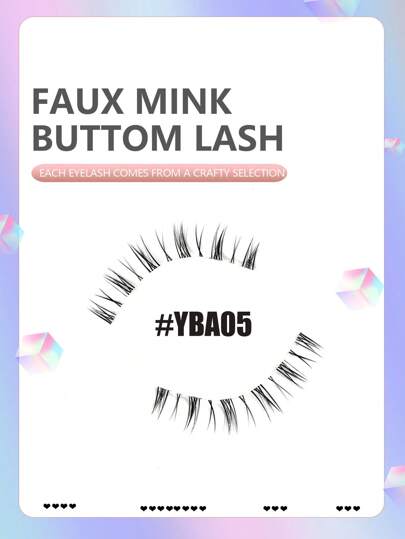 Beauty Showme 5 أزواج تمديدات العين السفلية للرموش، مجموعة أطقم رموش سفلية وعلوية زائفة للرموش السفلية مع تجعيد J الآسيوي، ذيل السنجاب والرموش المنسدلة وتجعيد J لكل رمشة، كورية، مجموعة منفردة للرموش السفلية زائفة، رموش سفلية صغيرة وزائفة، مع كتل...