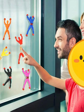 5/10/15 وحدة زينة عيد الميلاد لعبة سلق الحائط بألوان عشوائية للمراهقين، متسلق لاصق ينزلق ثم يمسك بنفسه، مناسب لمختلف الحوائط المعقدة