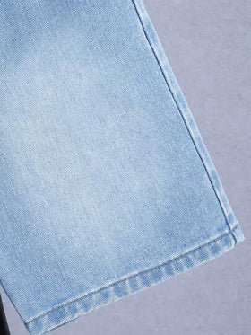 SHEIN مجموعة سترة وشورت دنيم لولد في المرحلة الانتقالية مع غطاء رأس