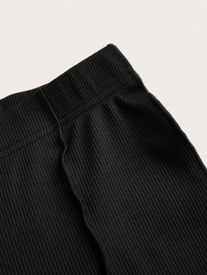SHEIN MOD بنطلون نسائي فضفاض مع حافة خس مطاطية