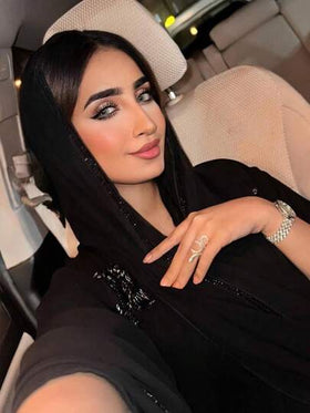 1 قطعة أنيق من الشيفون الناعم مزين بالخرز والكريستال، مناسب للارتداء اليومي كعصابة رأس ناعمة للحجاب والعباءة