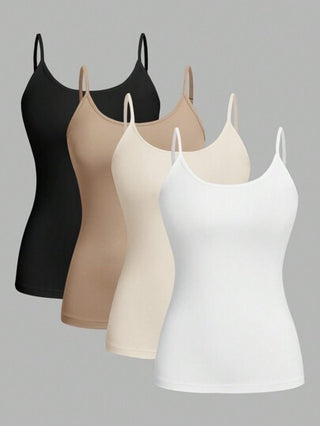 EZwear 4 قطعة طقم من البرايم المحايد التي تناسب جميع المناسبات مناسبة للصيف، ملائمة بشكل نحيف للنساء