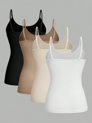 EZwear 4 قطعة طقم من البرايم المحايد التي تناسب جميع المناسبات مناسبة للصيف، ملائمة بشكل نحيف للنساء