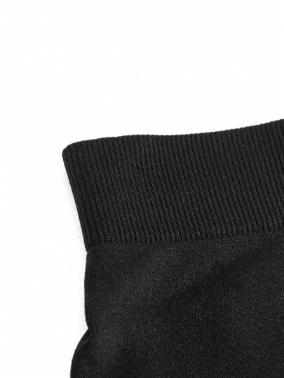 Ocili Ocili شورت أمان سلس وودود للبشرة ومريح للغاية ومرتفع الخصر ولون سادة أسود ومطاطي بشكل استثنائي