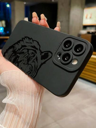 قطعة واحدة غطاء هاتف بتصميم رأس نمر يناسب هواتف Galaxy، Infinix، Redmi، OPPO، VIVO، Realme