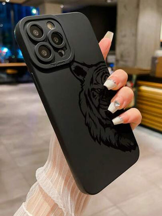 قطعة واحدة غطاء هاتف بتصميم رأس نمر يناسب هواتف Galaxy، Infinix، Redmi، OPPO، VIVO، Realme