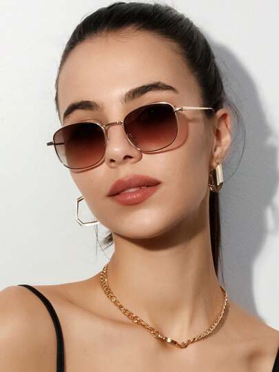 نظارات شمسية بإطار معدني، إكسسوارات شاطئية للنساء، أساسيات النظارات الشمسية للملابس النسائية في الخريف والشتاء، هدايا للعطلات الصيفية على الشاطئ والأنشطة الخارجية والسفر