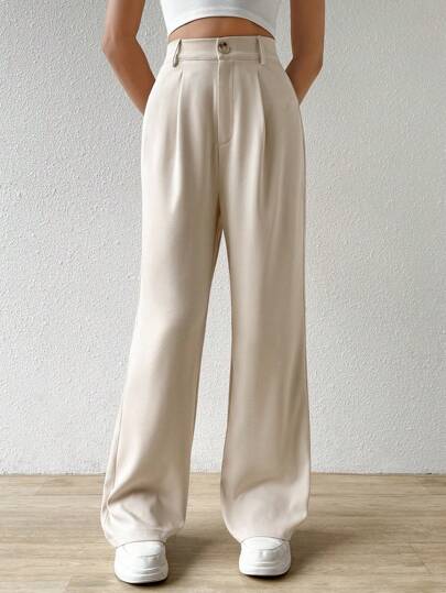 EZwear بنطلون نساء ذو قدمين مستقيمتين مريح مع حزام الخصر، ملابس رمضان