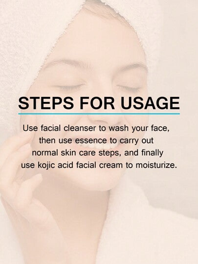 LANTHOME مجموعة عناية بالبشرة من حمض الكوجيك 3قطع - غسول وجه حمض الكوجيك 100مل + كريم ترطيب حمض الكوجيك 50جرام + سيروم حمض الكوجيك 30مل، يفتح لون البشرة، يرطبها، يصلح الشحوب