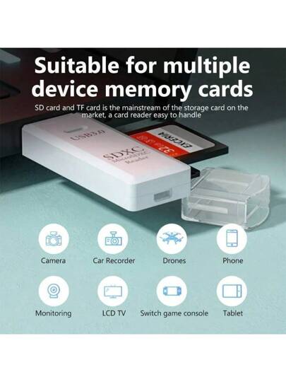 محول بطاقة متعددة 2في1 و قارئ متعدد البطاقات بسرعة عالية بمدخل Usb 3.0 ومناسب جداً لبطاقات Micro Sd وبطاقات Tf. محول فلاش لتخزين البيانات