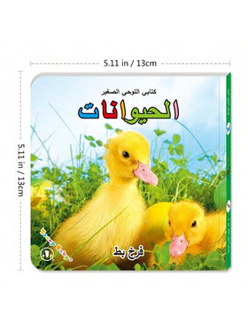TEENYBABY 1 طقم من 6 بطاقات تعليمية عربية مبكرة للأطفال بمقاس 13 سم * 13 سم، بطاقات تعرف على الصور وتعلم المفردات، ألعاب تعليمية مونتيسوري، هدايا عيد الميلاد والشكر والعام الجديد، عودة إلى المدرسة