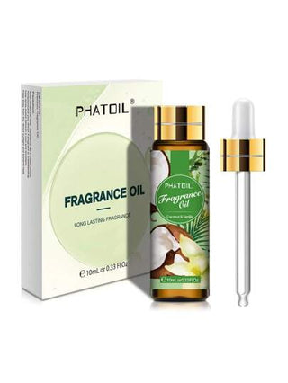 PHATOIL زيت عطري (عطر) بسعة 10 مل تقريبًا /0.33 السوائل الأونصة، زيوت عطرية برائحة الفواكه مع قطارة جوز الهند والفانيليا، علكة الفقاعات، نسيم البحر، أزهار البارما البنفسجية، زهر البرتقال، الفريزيا، الحلوى المشوية، التفاح، المانجو، الفراولة، الكرز،...