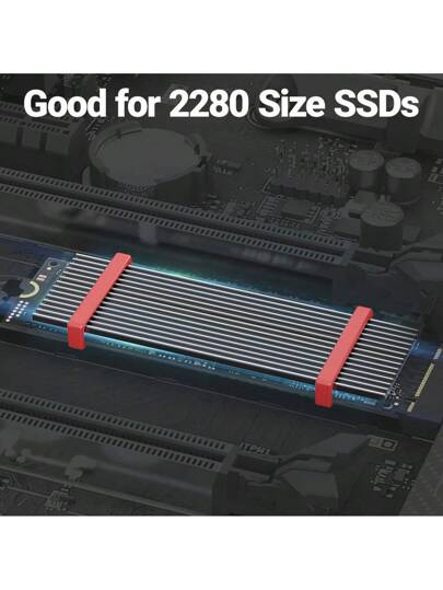مشتت حراري لقرص تخزين SSD M.2 من JEYI ، مشع بمعدن الألومنيوم للحصول على قيمة تبريد عالية، يأتي مع وسادة حرارية من السيليكون ل- NVME NGFF M2 2280 PCI-E SSD