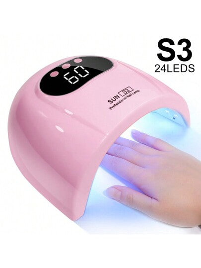 LIMEGIRL مصباح أظافر Led/uv 2 في 1 للحفاظ على الأظافر، مجفف أظافر Led/uv لتجفيف الأظافر التي تحتوي على جل Uv بعرض شاشة ديجيتال Lcd وذو حساسية جهاز الحركة
