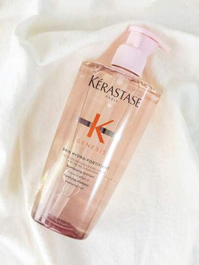 Kérastase شامبو كيراستاز جينيسيس بان هيدرا-فورتيفيان 500 مل، شامبو تقوية لطيف للشعر الطبيعي إلى الدهني، الهش والمعرض للتكسر، يقلل من التكسر الناتج عن التمشيط، يقوي الشعر الهش والتالف، يغذي الشعر، خالي من السيليكون، مناسب للشعر الرقيق أو الدهني