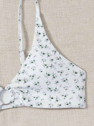 Swim Mod مجموعة بكيني دائرية مقطعة بطباعة زهرية شاطئية صيفية